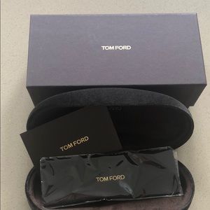 Tom Ford Brown Velvet Sunglass Case W/Box/Cloth
